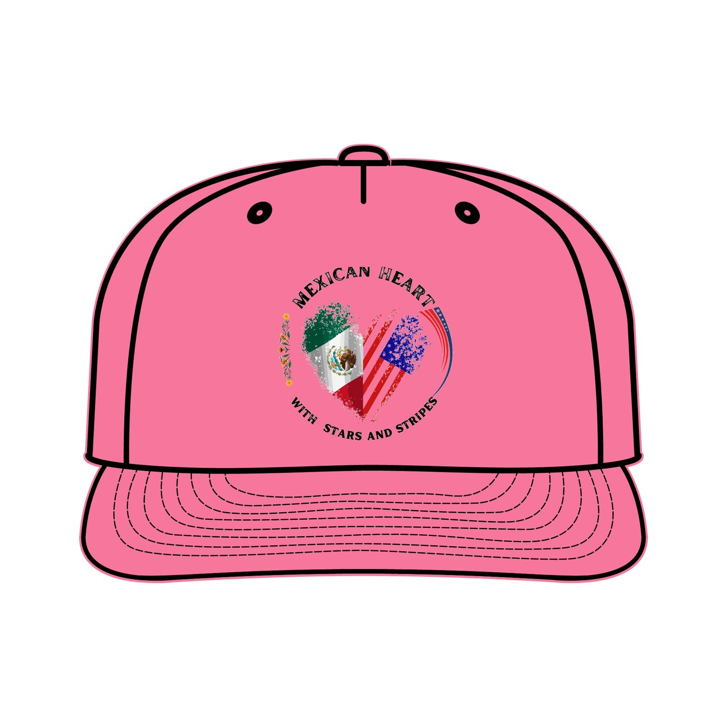 Mexican Heart & USA Stripes | Stylish Surf Cap