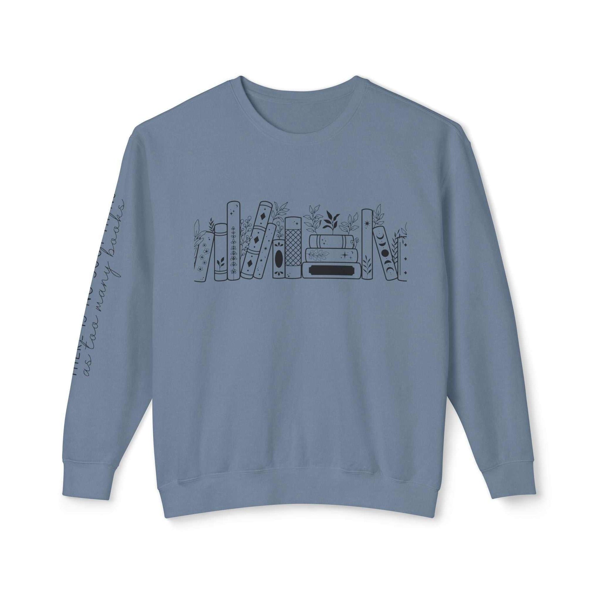 books” graphic sweatshirt 📚✨ unisex lightweight crewneck sweatshirt