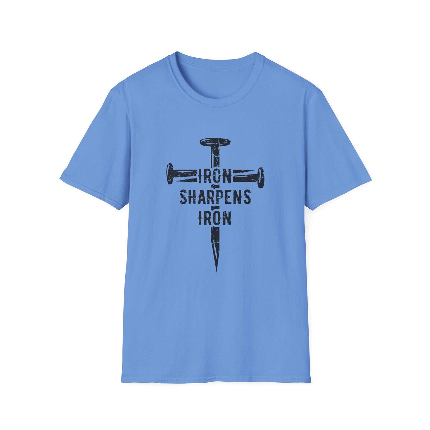 iron sharpens iron graphic t-shirt