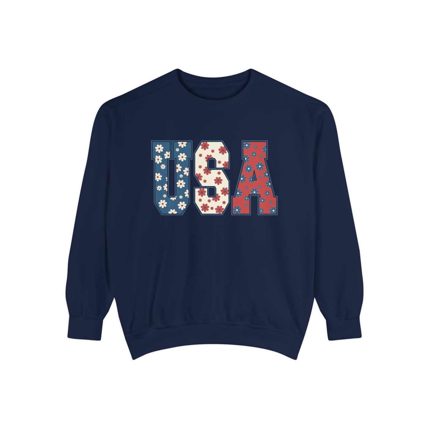 Retro USA Unisex Garment-Dyed Sweatshirt