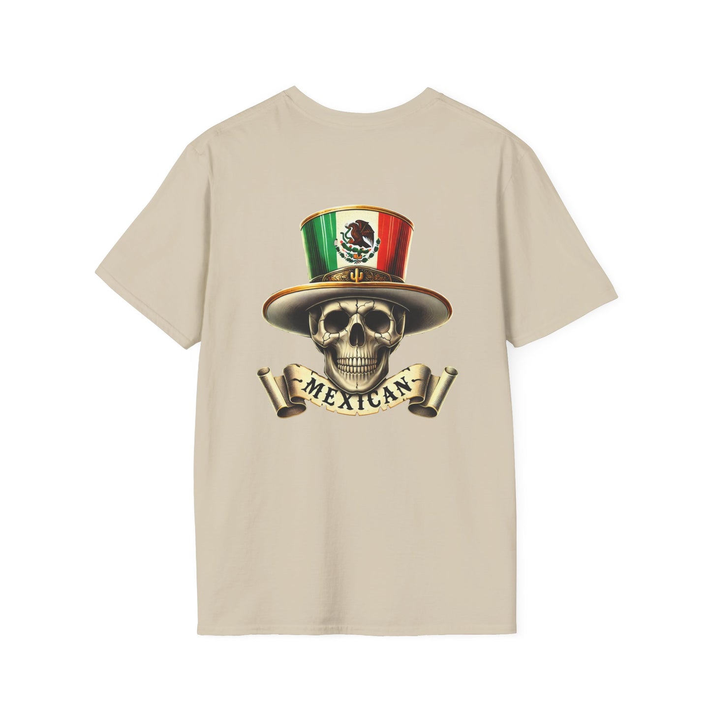 Mexican Skull & Top Hat Unisex T-Shirt – BACK PRINT Design