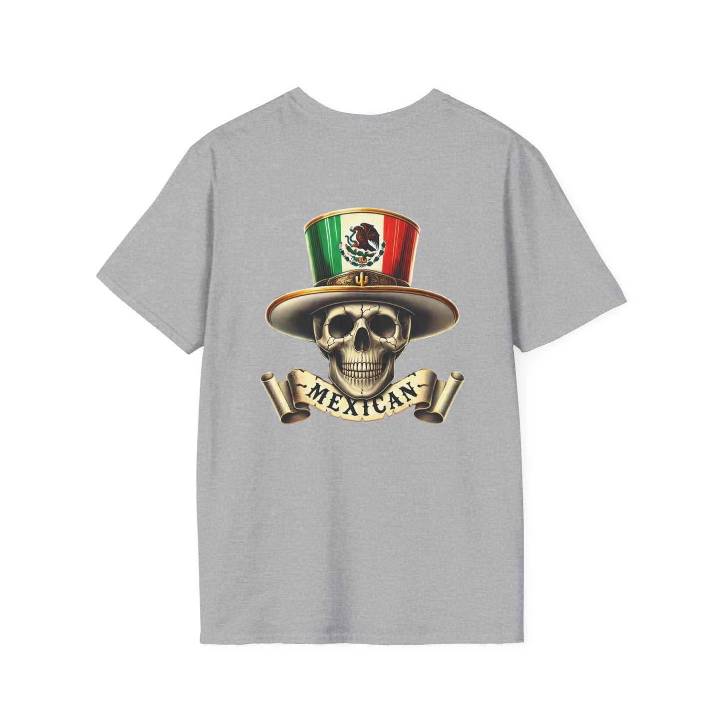 Mexican Skull & Top Hat Unisex T-Shirt – BACK PRINT Design