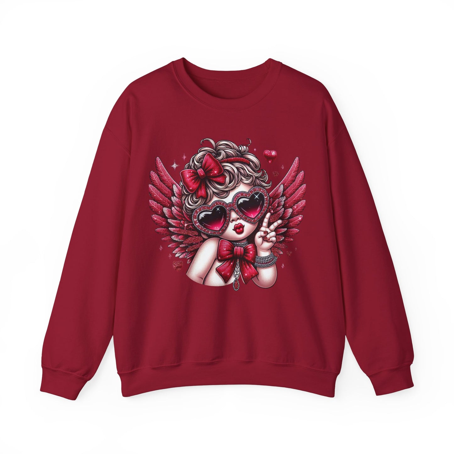 Sparkling Cupid Graphic Sweatshirt – Cozy, Stylish & Cute!