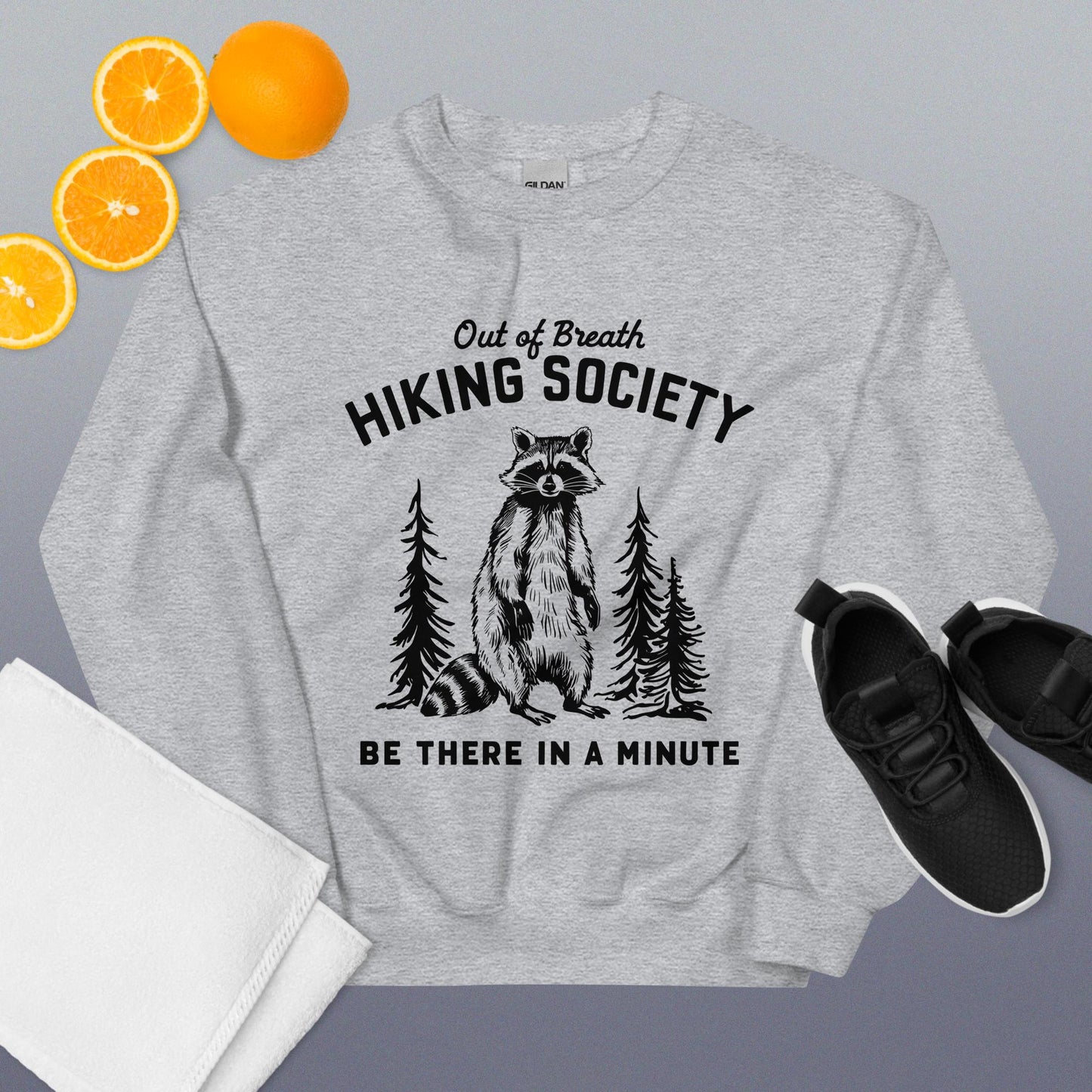 Out of Breath Hiking Society Gray Sweatshirt